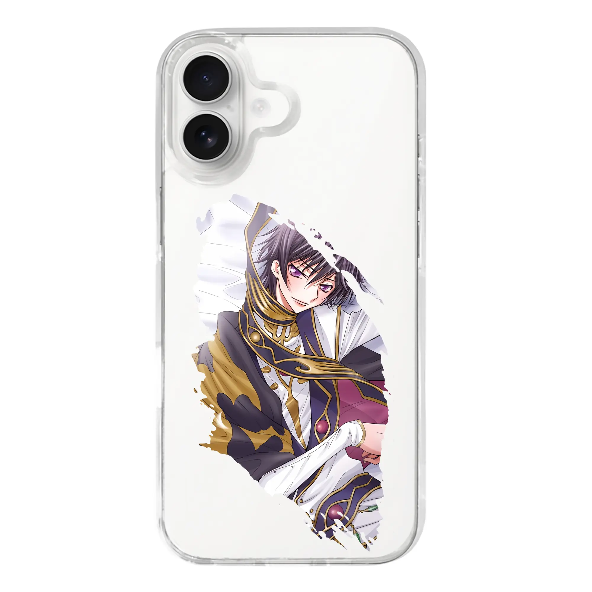 コードギアス 反逆のルルーシュ グッズ ルルーシュ・ランペルージ - iPhone 17シリーズ 透明スマホケース – 薄型・耐衝撃・精密フィット保護カバー